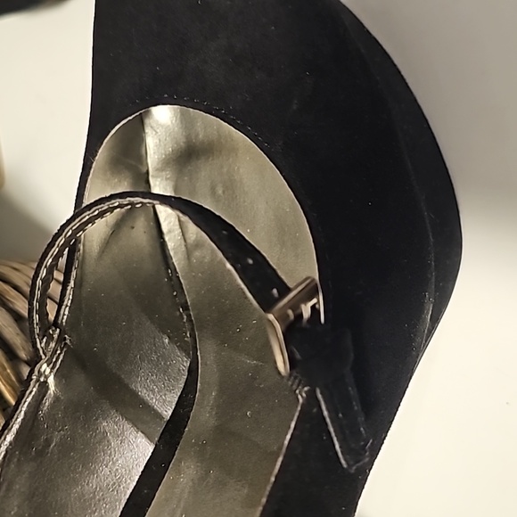 Guess Black Suede Mary Jane Platform Heels - Picture 5 of 6